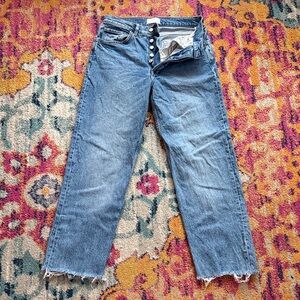 Boyish Denim Jeans with Button Detail